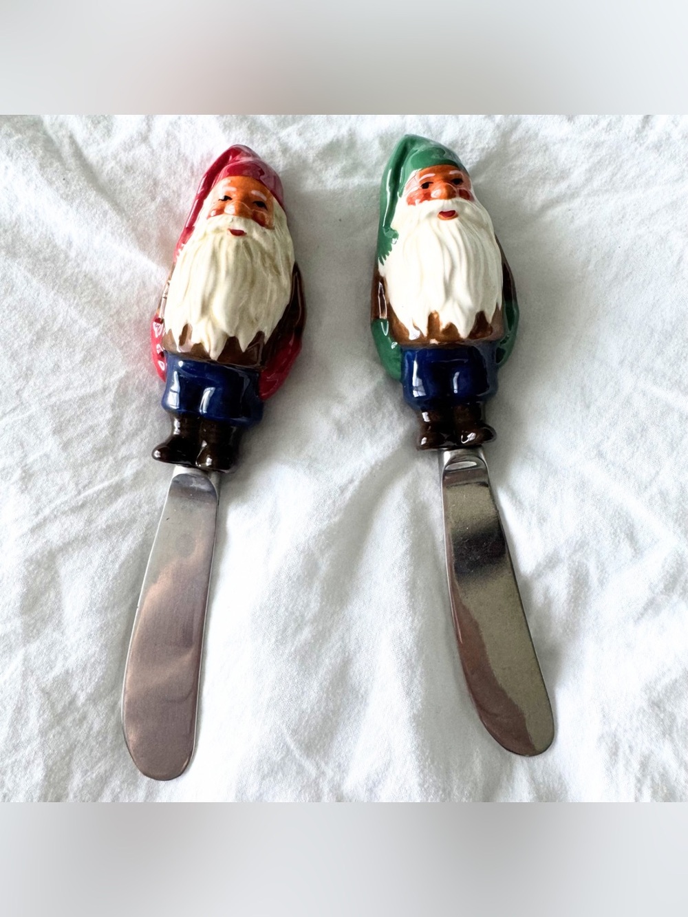 Williams Sonoma Retired Nordic Elf Hand-Painted Ceramic Christmas Spreaders